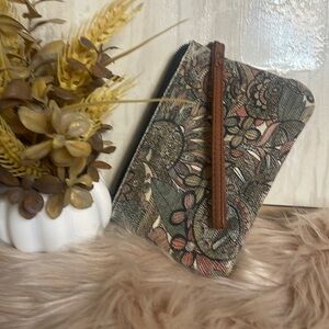 Sakroots Floral Zipper Pouch with Wrist Strap